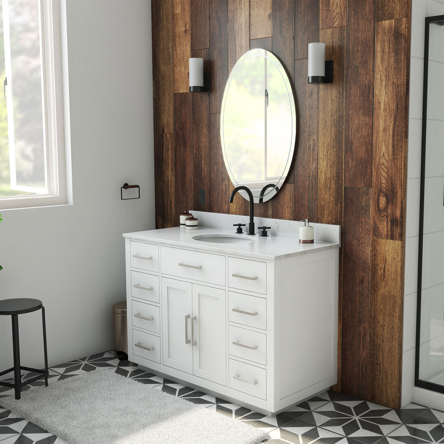DreamLine Dexterity 48" Single Bathroom Vanity Set | Wayfair